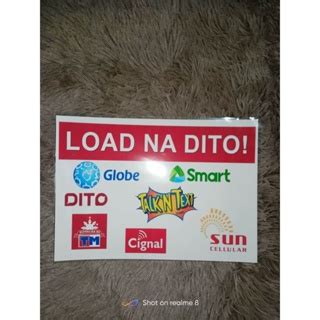 load na dito signage|A4 SIZE Personalized Load Na Dito at Pera Padala Laminated .